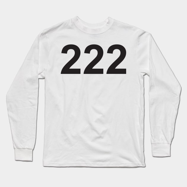 Angel number 222 Long Sleeve T-Shirt by lawofattraction1111